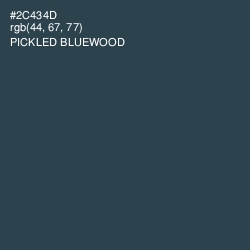 #2C434D - Pickled Bluewood Color Image